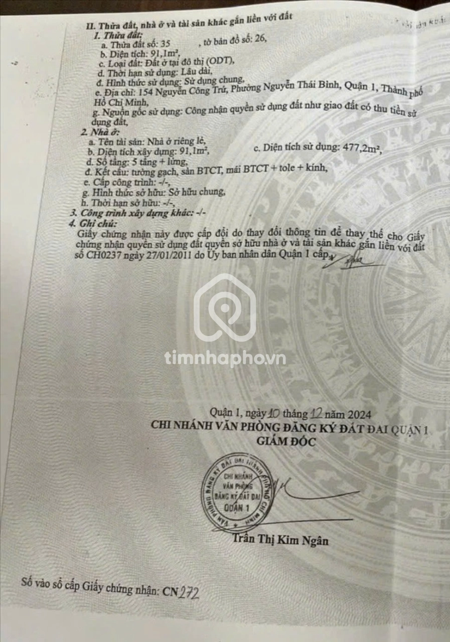 154 Đường Nguyễn Công Trứ, Phường Nguyễn Thái Bình, Quận 1