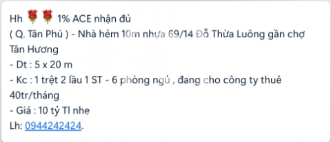 Bán Nhà phố Hẻm Đường Đỗ Thừa Luông Tân Phú - 4 tầng 