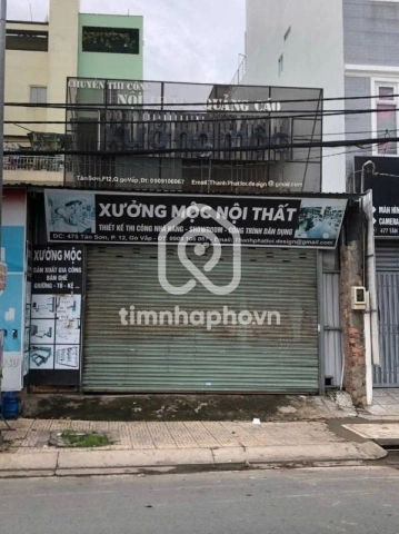 Nhà phố Mặt Tiền Đường Tân Sơn Gò Vấp - 1 tầng - Giá Chỉ 21 Tỷ