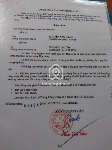 Nhà phố Mặt Tiền Đường Cách Mạng Tháng Tám Quận 3 - 1 tầng - Giá Chỉ 19,3 Triệu