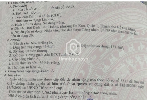 100 Đường Đinh Tiên Hoàng, Phường Tân Định