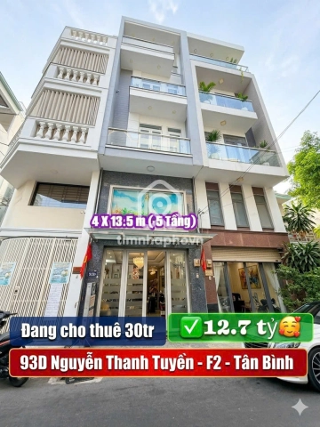 Nhà phố Mặt Tiền Đường Nguyễn Thanh Tuyền Tân Bình - 5 tầng - Giá Chỉ 12,7 Tỷ