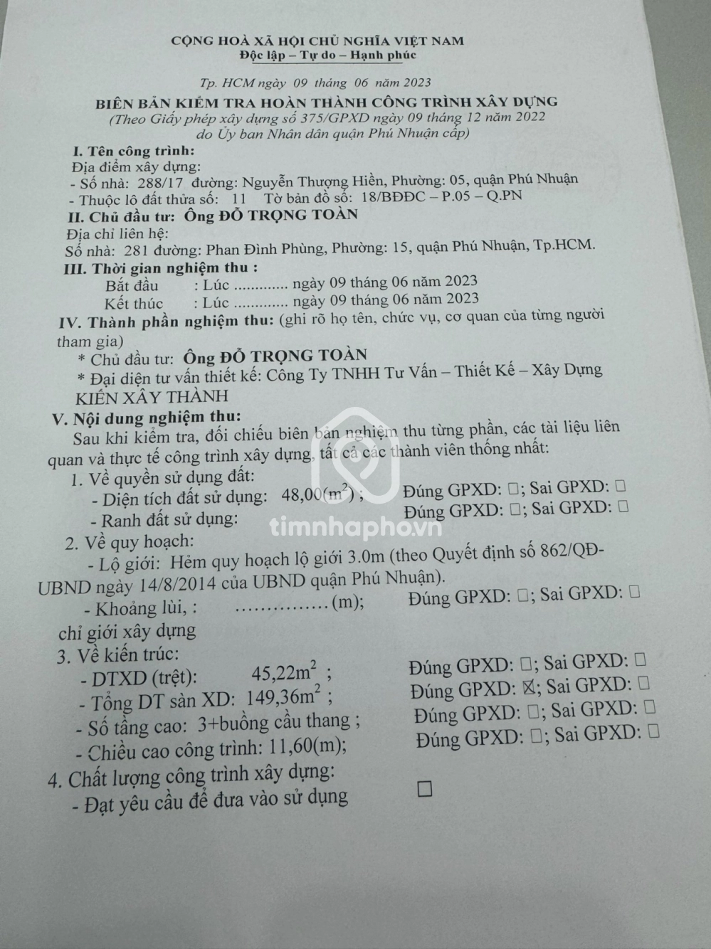 288/17 Đường Nguyễn Thượng Hiền, Phường 5, Phú Nhuận