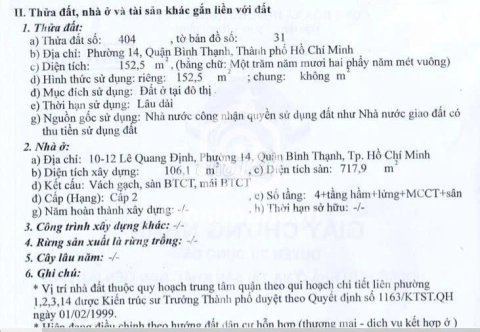 Văn Phòng Mặt Tiền Đường Lê Quang Định Bình Thạnh - 1 hầm 6 tầng - Giá Chỉ 82 Tỷ