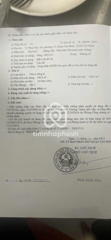 Nhà phố Mặt Tiền Đường Phan Huy Ích Tân Bình - 1 tầng - Giá Chỉ 43 Tỷ